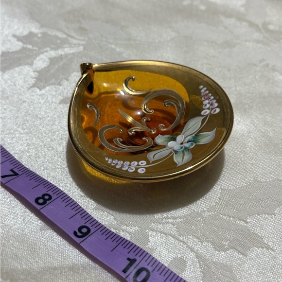 Vintage Bohemian Enamelled Trinket Dish - Murano Style - Picture 2 of 5